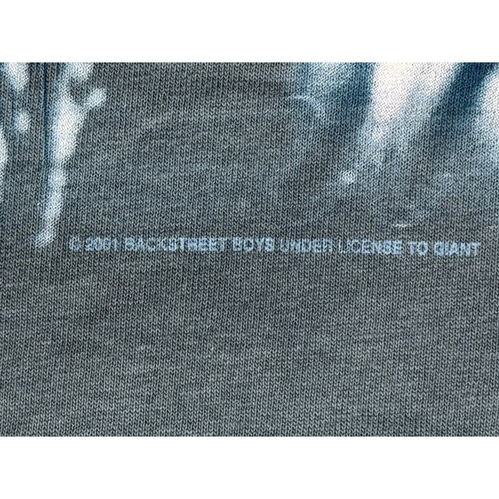NEW- Vintage 2001 Backstreet Boys Black & Blue World Tour Graphic T-Shirt Blue S - Picture 5 of 9
